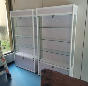 Kính hiển thị lưới giá 4 tấm cán kim loại bán lẻ tường cửa hàng thủ công hiển thị nghệ thuật đứng vitrine Rack hiển thị - Product Image 1