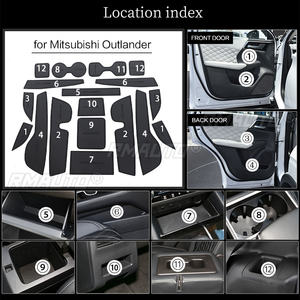 Tapis de porte en cuir pour porte-gobelets de voiture Mitsubishi Outlander 2023, accessoires automobiles - Product Image 6