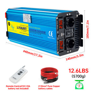 <span class=keywords><strong>Lvyuan</strong></span> 8000W <span class=keywords><strong>4000W</strong></span> Onduleur à onde sinusoïdale pure 12V/24V DC à 110V/220V AC Convertisseur pour voiture camion RV Système solaire - Product Image 4