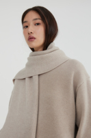 Ensemble Deux Pièces Élégant Femme en Cachemire et Laine avec Écharpe – Pull en Maille Uni Personnalisable