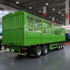 <span class=keywords><strong>Semi</strong></span>-<span class=keywords><strong>remorque</strong></span> de <span class=keywords><strong>camion</strong></span> à 2-4 essieux <span class=keywords><strong>avec</strong></span> clôture en acier, parois latérales et conception ouverte, pneus 12R22.5, haute qualité - Product Image 2