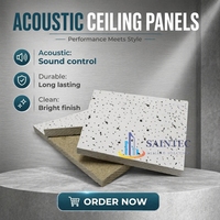 Plaques de plafond acoustiques modernes en laine minérale perforée carrées 600x600x15mm pour plafond suspendu