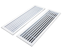 Grille d'aération de plafond moderne en plastique ABS pour climatiseur avec barres linéaires amovibles