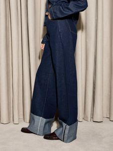 Jeans à jambes larges <span class=keywords><strong>pour</strong></span> femmes, coupe décontractée chic, pantalon en denim ample, streetwear, pantalon confortable et relaxant - Product Image 2