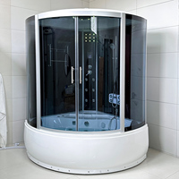 Douche à vapeur de massage d'angle ooom cabine de douche à vapeur multifonctionnelle avec contrôle par ordinateur pour mur de salle de bain