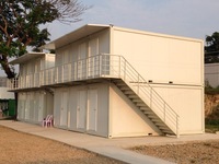Bâtiment Modulaire Préfabriqué Traditionnel pour Extérieur, Conteneur Plat, Bureau de Chantier, Camp de Travailleurs Empilable, 20ft 40ft, Rapide à Monter