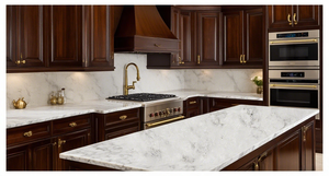 FREE SAMPLE 100% Vietnam Artificial Quartz Fantasy Calacatta Big Slab Modern Hotel Kitchen Bathroom Vanity Top Countertop - Product Image 5