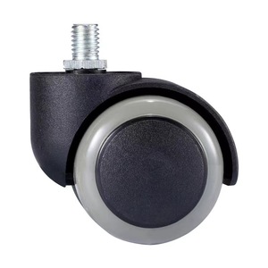 Swivel Furniture <b>Caster</b> With Threaded Stem Polyurethane <b>Wheel</b> Plain Bearing Durable Modern Design Without Brake - Product Image 1