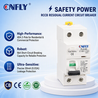 Disjoncteur différentiel électronique et magnétique CNFLY ID 2 pôles 40A 63A 230V avec protection Li, montage sur rail, certifié CE IEC60947-2 6KA