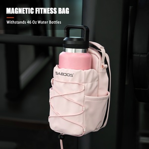 Bolsa de Gimnasio Magnética Rosada LAMGOYI <span class=keywords><strong>para</strong></span> Mujer, Riñonera Cruzada Impermeable con Cierre de Cremallera y Soporte <span class=keywords><strong>para</strong></span> Botella de Agua <span class=keywords><strong>para</strong></span> Deporte y Fitness - Product Image 3