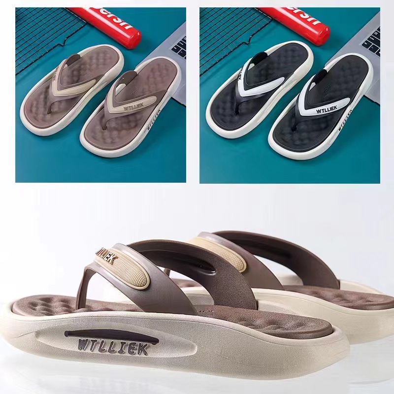 2023 Men's Flip-flops Slippers Non-slip Outdoor Sandals Clamp Slippers Boys Casual Beach Shoes