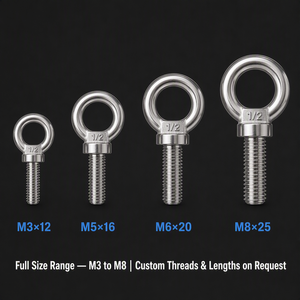 Écrou à œillet en acier inoxydable M3 M6, vis à tête annulaire, crochet de levage pour petites machines et assemblages d'équipements légers - Product Image 2