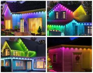 100ft Smart RGBlc IP67 Aleros al aire libre Luces LED Fuente PVC y PC Cuerpo de lámpara para decoraciones navideñas y navideñas - Product Image 6