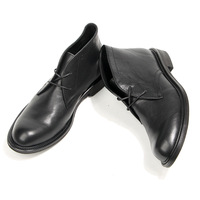 Sepatu bot gurun pria, sepatu bot Retro High-top bahan kulit sapi lapisan atas gaya Inggris buatan tangan warna gosok kulit 37-46