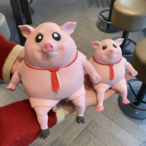 Wholesale Factory Simulation Cartoon Animal Shape Soft TPR Pig <b>Squeeze</b> Stretch Sand Decompression Toys for Kids Boys and Girls - Product Image 3