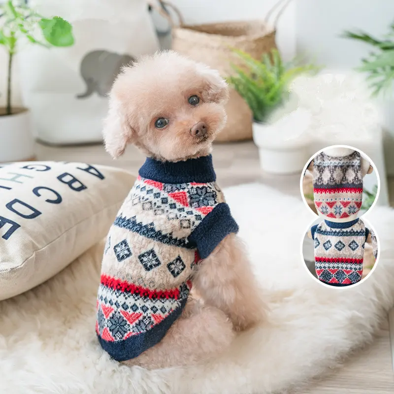 New Pet Quần Áo Con Chó Áo Len Chất Lượng Cao Hàn Quốc Hot Đan Cashmere Vật Nuôi Lông Cừu Chó Áo Len Nhà Máy Bán Buôn