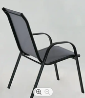 Best-seller Chaise de bistro à armature en acier bon marché Chaise de jardin en maille Chaises de patio d'extérieur