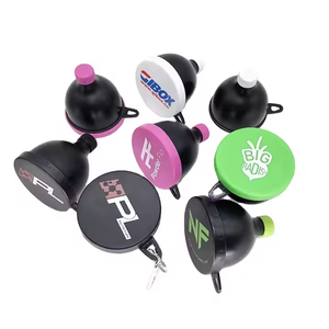 Funil Personalizado de Plástico para Suplemento em Pó com Dosador de 100ml em Formato de Pote e Chaveiro para Viagem, Preto, Venda em Atacado - Product Image 1