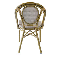 Vente en gros de chaises de jardin empilables en aluminium, bambou, rotin français, osier, pour café, terrasse, restaurant