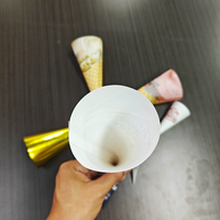 Emballage personnalisé pour emballage de crème glacée manchons de cône pour porte-gaufres en papier artisanal en feuille d'aluminium