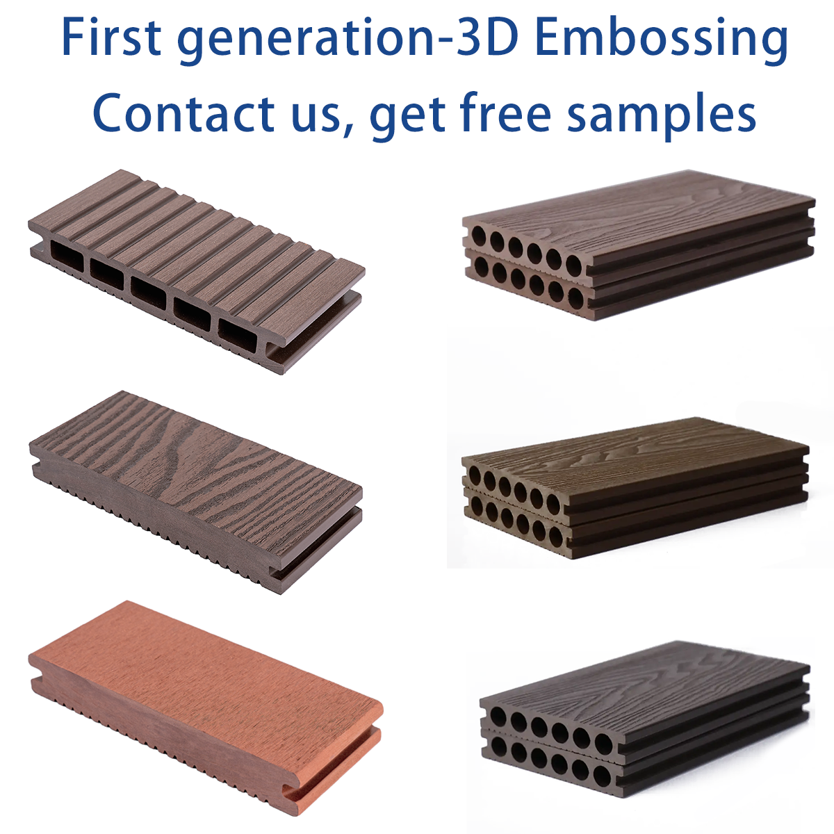 3D Embossing WPC Decking