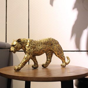Nuove idee di prodotto 2022 tendenze nero <span class=keywords><strong>pantera</strong></span> scultura statua per la vendita giocattolo animale figurine in resina fai <span class=keywords><strong>da</strong></span> te animale - Product Image 2