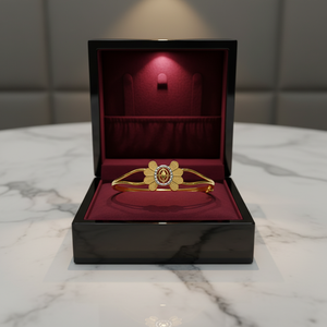 Women Gold Plated Floral <b>Bracelet</b> Elegant Designer Kada Stylish Daily Wear <b>Fashion</b> Jewellery Lightweight Bangle - Product Image 2