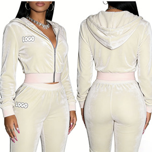 <span class=keywords><strong>Tuta</strong></span> da Jogging in <span class=keywords><strong>Velluto</strong></span> Y2K per <span class=keywords><strong>Donna</strong></span> 2026, Set 2 Pezzi Personalizzabile con Logo Ricamato di Alta Qualità - Product Image 4