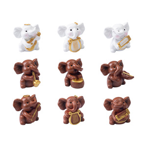Miniature créative en résine : Adorable figurine d'éléphant pour maison de poupée, décorations DIY, mini figurines - Product Image 5