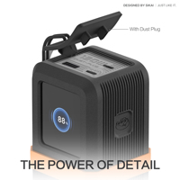 Étui de protection en silicone SIKAI pour batterie externe UGREEN 130W 20000mAh, résistant aux chocs, pour voyages en extérieur, avec découpes précises