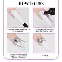 Colle à strass sans HEMA, gel UV/LED sans résidu, pour construction 3D, pour salon et DIY