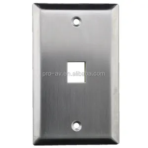 1 2 gang US Type stainless steel A/V Keystone jack wall plate face plate