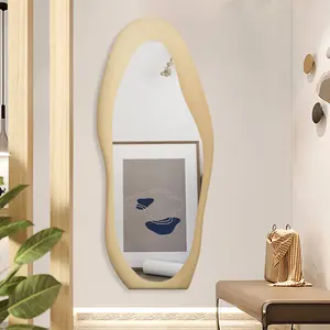 Wholesale Irregular Decorative Foot Step Standing Mirror Wall Full Length Body Floor Mirror