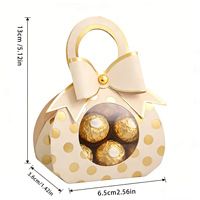 Boîte à bonbons créative de style européen, motif à pois, emballage mignon avec fenêtre visible, fourniture directe d'usine, vente en gros personnalisée