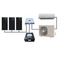 Climatiseur solaire à fréquence variable, économie d'énergie, 30000 BTU, réfrigérant R410, refroidissement/chauffage, usage hôtelier et domestique