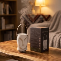 Nouveau diffuseur d'arômes d'huiles essentielles en résine, pulvérisation automatique intelligente, atomisation sans fil, 2000 mAh, lumière chaude, machine d'aromathérapie