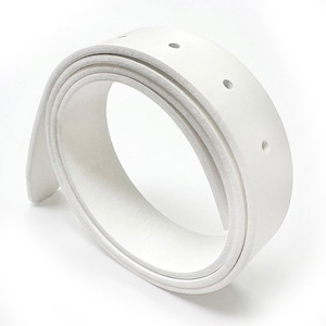 Sangle de ceinture en cuir véritable italien d'origine coréenne, 33 mm x 110 cm, 5 trous, sangle de remplacement sans boucle, vente en gros - Product Image 1