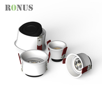 Projecteur de plafond moulant Zhongshan 7W antireflet 5W, spot lumineux réglable COB LED vers le bas