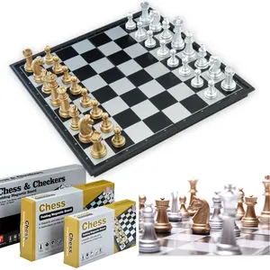फैक्टरी थोक टेबल शतरंज चुंबकीय खेल मध्यकालीन शतरंज तह बोर्ड शतरंज बोर्ड के साथ सेट