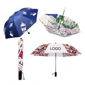 <b>Windproof</b> Durable Modern Reinforced Ribs Portable Ergonomic Handle Travel-Size Custom Logo Manual Open Stylish Folding <b>Umbrella</b> - Product Image 1