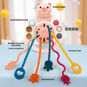 Apprendimento precoce del bambino animale tirare giocattolo dito di plastica e giocattolo masticabile per divertimento educativo - Product Image 3