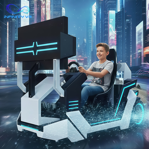Plataforma de Movimiento 4DOF, <span class=keywords><strong>Simulador</strong></span> de Carreras de Coches VR, Máquina de Arcade con Pantalla Triple, <span class=keywords><strong>Simulador</strong></span> de Carreras Dinámico Hidráulico para Centro de Juegos - Product Image 1