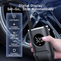 Pompe à air électrique miniature automatique sans fil, alimentée par batterie, ABS portable, gonfleur de pneus de voiture et de vélo, manomètre numérique
