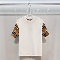 T-shirt à manches courtes pour homme, style vintage Burberry, design à carreaux, 100% coton, qualité luxe, décontracté et tendance.