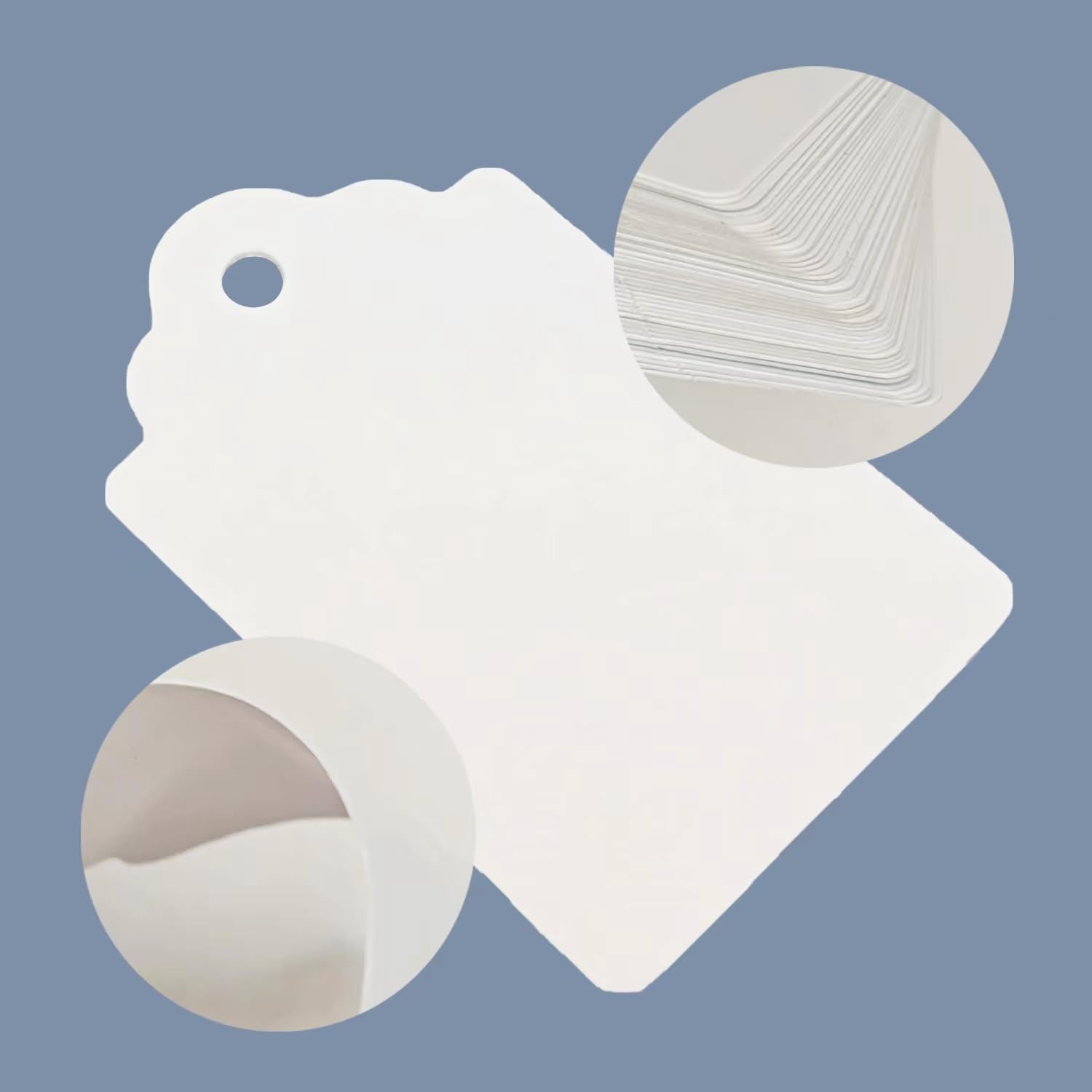 Customized Size 250gsm Cardboard Blank Wireless Store Retail Goods Clothing Tag Label