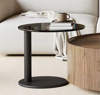 Table basse Delanto en bois de noyer de style moderne du milieu du siècle avec rangement, meubles de salon écologiques
