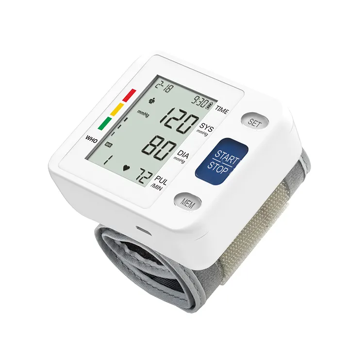 Monitor kesehatan pergelangan tangan portabel rumah otomatis digital pabrikan Tensiometer pergelangan tangan elektronik Monitor tekanan darah