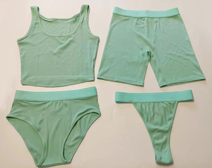 2023 Shorts Shorts Skinny top sportivi personalizzati da <span class=keywords><strong>donna</strong></span> Mini Dress da <span class=keywords><strong>donna</strong></span> in cotone costine abbigliamento completo da <span class=keywords><strong>donna</strong></span> 2 pezzi - Product Image 3