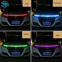 Feux LED de voiture télécommandés par APP Bande lumineuse de capot RVB extérieure Feux de circulation diurne DRL flexibles pour capot de voiture pour voitures