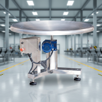Table de collecte de sacs rotative automatique en acier inoxydable pour systèmes d'emballage à la fin de ligne